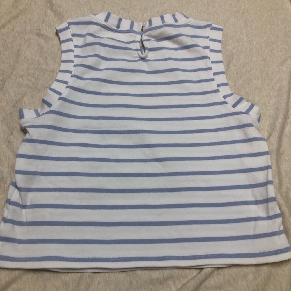 Maeve by Anthropology Seaside Stripe Crop Tank Top Beach Resortwear Cotton - Picture 3 of 7